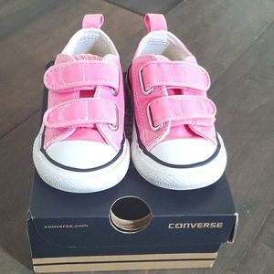 Pink Velcro Converse All Star Infant Size 6